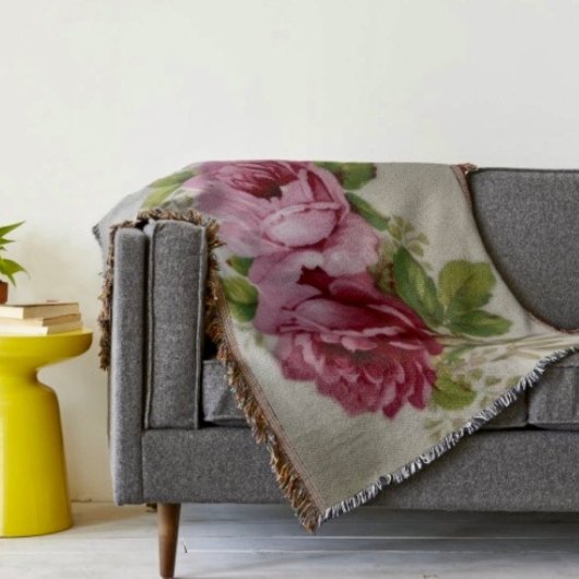 Couverture Élégance Rose Vintage 