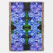 Couverture Élégant bleu violet clair magenta hydrangée floral (devant Vertical)