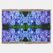 Couverture Élégant bleu violet clair magenta hydrangée floral (Devant)