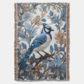 Couverture Elégant Blue Jay William Morris inspiré (devant Vertical)