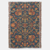 Couverture Élégant Chaud Vintage Floral Baroque Damas (devant Vertical)