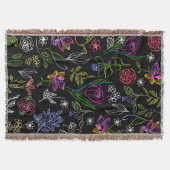 Couverture Elégant croquis de fleurs plusieurs traits lancer  (Devant)