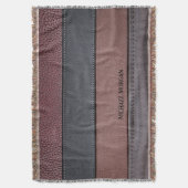 Couverture Élégant Cuir Luxueux Aspect Brun Noir (devant Vertical)