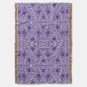 Couverture Élégant Damas Floral Violet (devant Vertical)