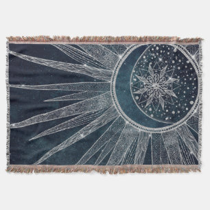 Couverture Élégant Doodle Mandala Blue Moon Silver