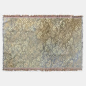 Couverture Elégant Feuille or Motif Beige Bleu (Devant)