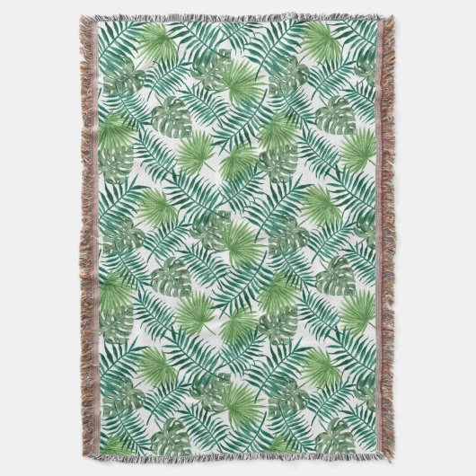 Couverture Élégant Feuilles de palmier vert (devant Vertical)