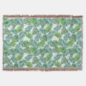 Couverture Élégant Feuilles de palmier vert (Devant)