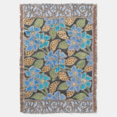 Couverture Élégant Fleur Bleu Périwinkle Floral Classic (devant Vertical)