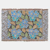 Couverture Élégant Fleur Bleu Périwinkle Floral Classic (Devant)