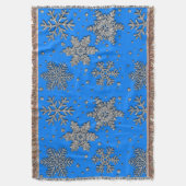 Couverture Élégant flocons d'argent bleu (devant Vertical)