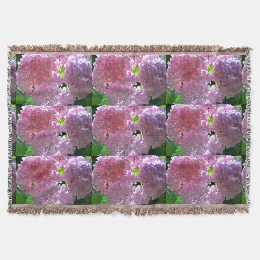 Couverture Elégant flores rose douce hydrangée rose rose (Devant)