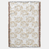 Couverture Elegant Gold Glitter Tiger Print White Design (devant Vertical)