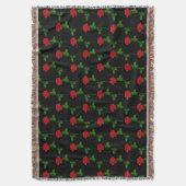 Couverture Elegant Hand-Drawn Rose Throw Blanket (devant Vertical)
