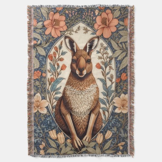 Couverture Elegant Kangaroo William Morris Inspired  (devant Vertical)