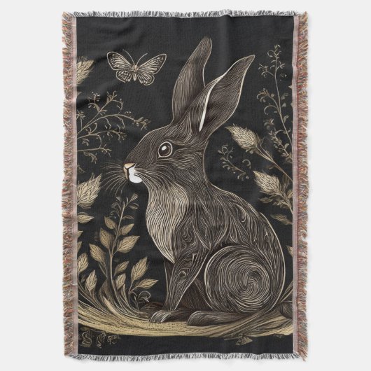 Couverture Elégant lapin en noir et beige (devant Vertical)