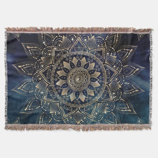 Couverture Elégant Mandala Gold Blue Galaxy (Devant)