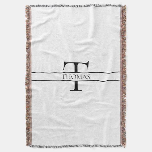 Couverture Élégant Monogramme Personnalisé Nom Personnalisé (devant Vertical)