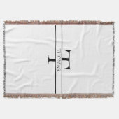 Couverture Élégant Monogramme Personnalisé Nom Personnalisé (Devant)