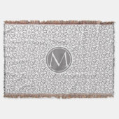 Couverture Élégant Motif de tournesol Monogrammé (Devant)