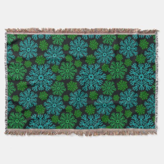 Couverture Élégant Motif d'hiver de Snowflakes (Devant)