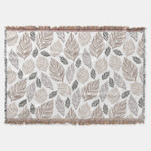 Couverture Élégant Motif Feuille en chute (Devant)