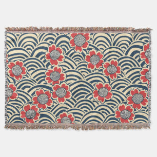 Couverture Élégant Motif sans couture en fleur de cerisier (8