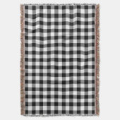 Couverture Élégant noir et blanc En vichy chèques Motif (devant Vertical)