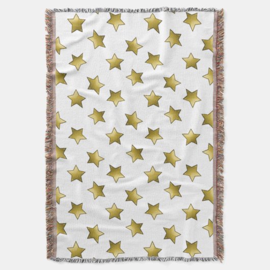 Couverture Élégant or étoiles motif blanc (devant Vertical)