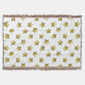 Couverture Élégant or étoiles motif blanc (Devant)