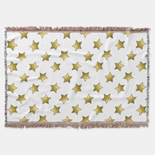Couverture Élégant or étoiles motif blanc (Devant)