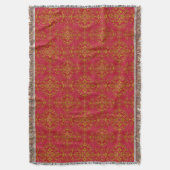 Couverture Elégant or sur Pinkish Red Damask Patte (devant Vertical)