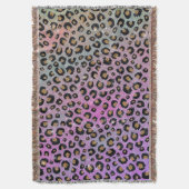 Couverture Elegant Pink Blue Gold Glitter Black Leopard (devant Vertical)