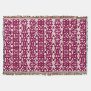 Couverture Élégant rouge bordeaux et beige Tao