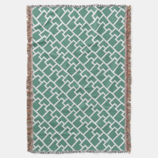 Couverture Elegant Sage Green Geometric Pattern (devant Vertical)