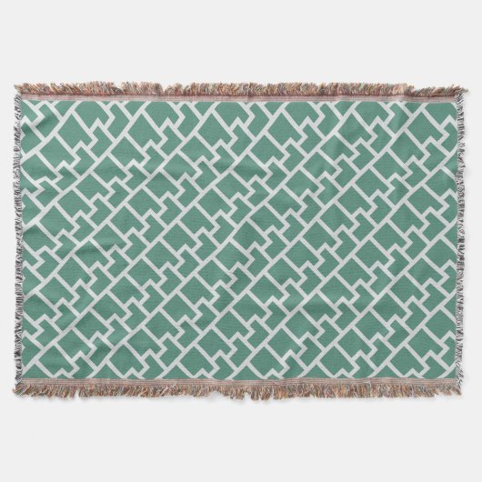Couverture Elegant Sage Green Geometric Pattern (Devant)