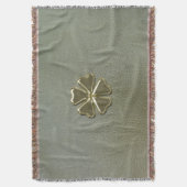 Couverture Elégant Shamrock St.Patrick`s Day, Cuir vert (devant Vertical)