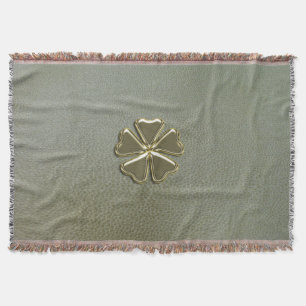 Couverture Elégant Shamrock St.Patrick`s Day, Cuir vert