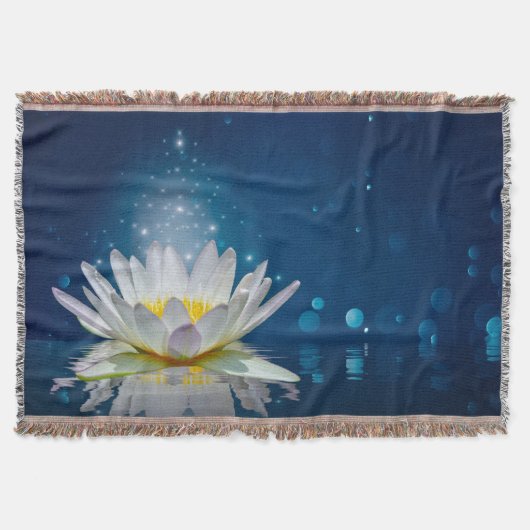 Couverture Élégant tendance girly, lotus blanc (Devant)
