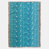 Couverture Elégant turquoise et blanc, étoiles et flocons de  (devant Vertical)