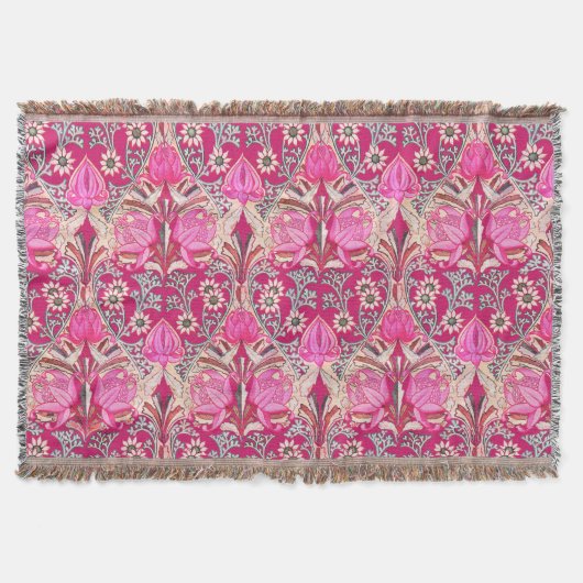 Couverture Élégant Vintage Victorien Fleurs roses Motif (Devant)