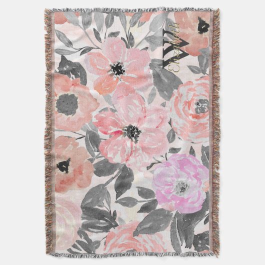 Couverture Elégante aquarelle simple florale (devant Vertical)