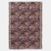 Couverture Élégante dentelle victorienne violet Roses (devant Vertical)