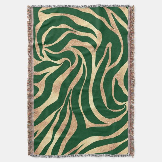 Couverture Elégante Parties scintillant or Zebra Green Poster (devant Vertical)