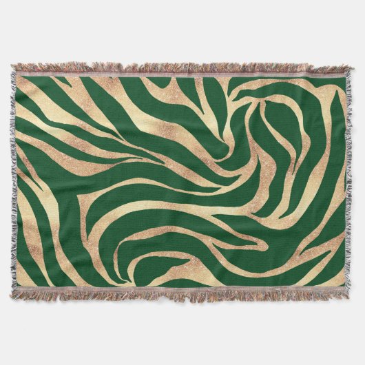 Couverture Elégante Parties scintillant or Zebra Green Poster (Devant)