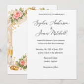 Couverture élégante pour invitation de mariage | F (Devant / Derrière)