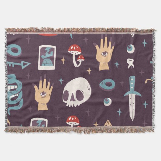 Couverture Éléments magiques : crâne, tarot sans soudure (Devant)