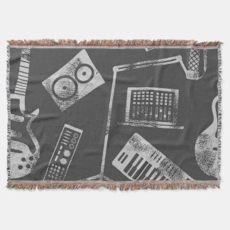 Couverture Éléments musicaux : vintage arrière - plan sans so