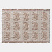 Couverture Éléphale tourbillon fractal - marron et taupe (Devant)
