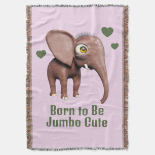 Couverture Éléphant de bébé mignon personnalisé né pour être